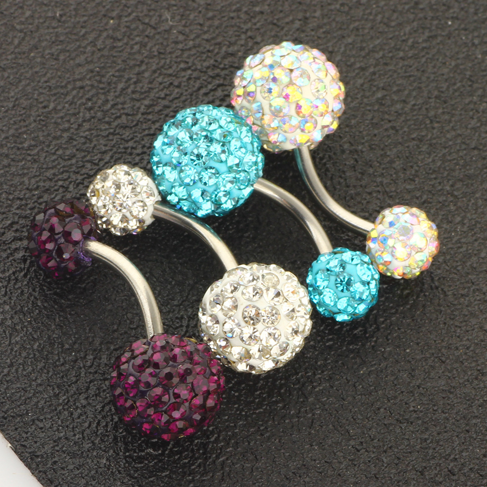 Amazon Hot Sale 4-8 Piece Stainless Steel Clay Belly Button Rings Set - Body Piercing Jewelry detail image 9