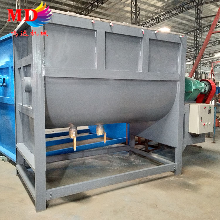 养殖场饲料颗粒搅拌混合机 不锈钢卧式搅拌机 可加配烘干雾化系统