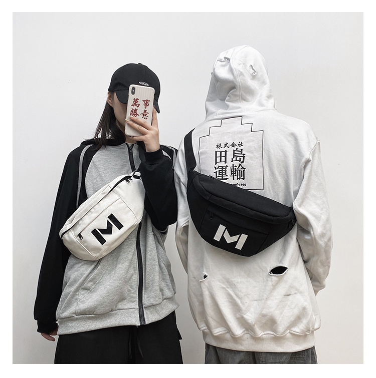 Korean New Fashion Student Wild Canvas Chest Bag Casual Messenger Bag Wholesale display picture 36