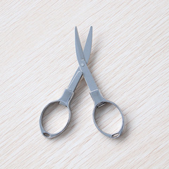 Contracting travel scissors, stainless steel foldable travel scissors, nail clippers, home daily use, lightweight and portable