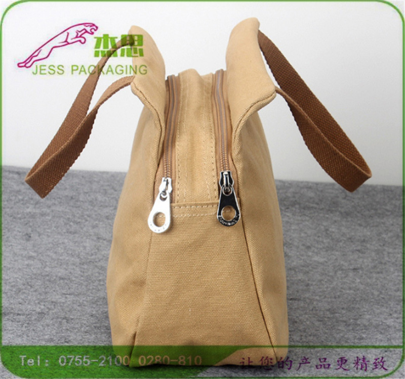 设计新款帆布上班手提包简单休闲包大容量拉链包量大从优