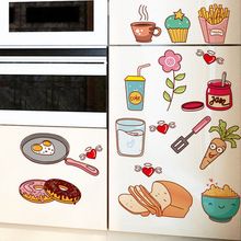 XH1448可爱卡通冰箱厨房墙贴餐厅装饰品厨具自粘贴纸柜子贴画