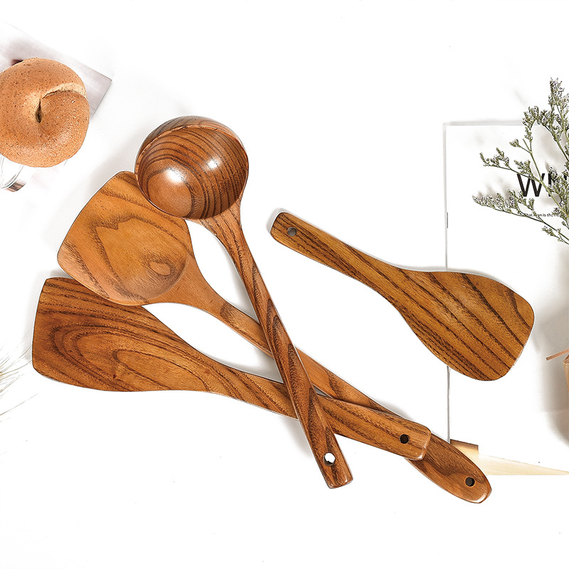廠家直銷木鏟木勺實木鏟勺木質湯勺鍋鏟煎鏟飯勺家用烹饪廚具套裝