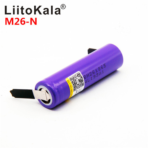 LiitoKala M26 lithium battery 2600MAH continuous 10A discharge rate type battery