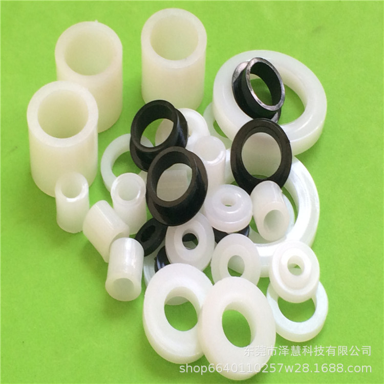 灯具绝缘塑料垫片 电器耐高温塑料垫圈 白色PA尼龙垫片厂家供应