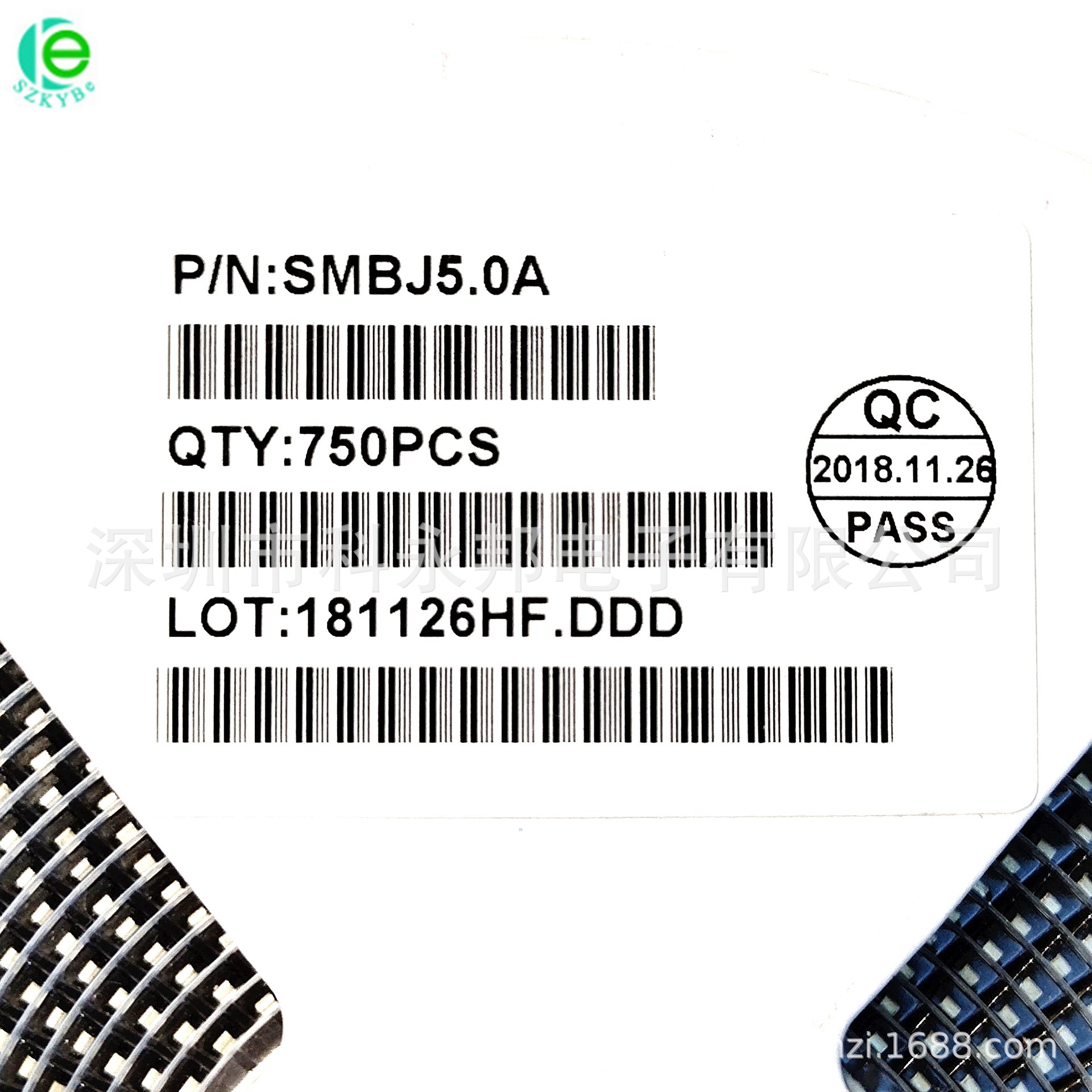 TVS - diode SMBJ5.0A Peak pulse electric current  10/1000us