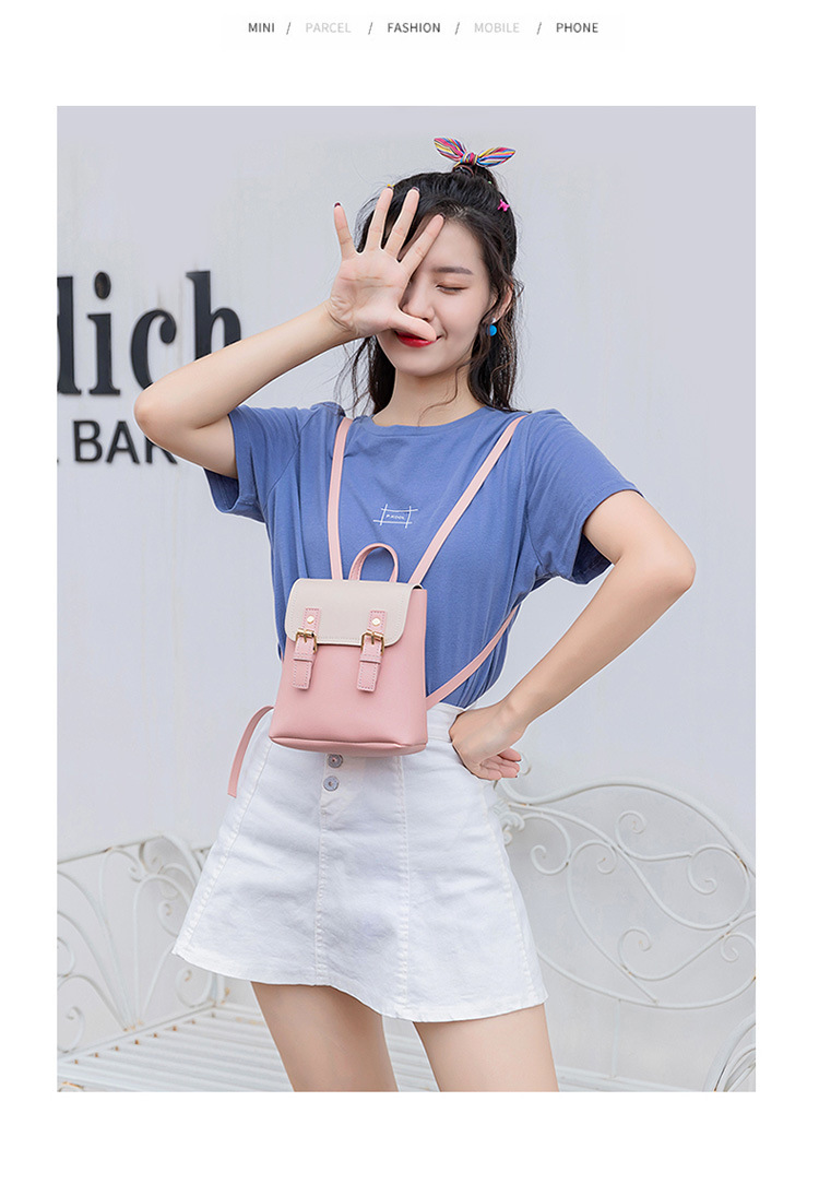 132g Weight Flip Cover Closure Type Double Shoulder Straps Strap Type Flap Backpack Bags Type Daily, Street Occasion Pu Leather Material Women's Backpack Backpack Color Block Pattern All Seasons Season Women's Gender Streetwear Style Square Shape Medium Size Women's Medium Pu Leather Color Block Streetwear Square Flip Cover Flap Backpack 1