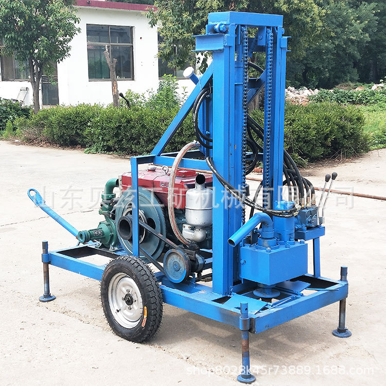 新款百米液压轮式挖井机 工程降水井钻孔机 农田浇灌打井机厂家