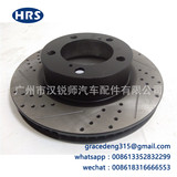 43512-60180 подходит для тормозного диска Toyota Land Cruiser GRJ200 с отверстиями и канавками углеродная черная поверхность