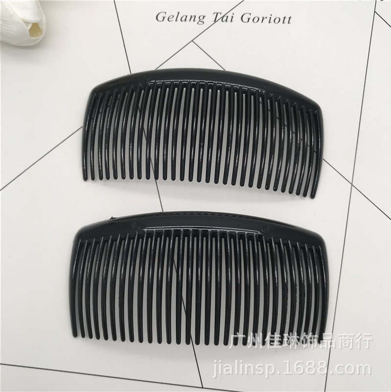 Venta caliente recomendar plástico medio tablero de luz todo el pelo negro peine insertar peine accesorios tocado un yuan tienda cabeza accesorios suministro