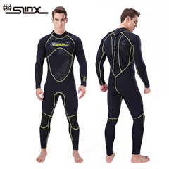 Men's 3mm Xylex SLINX Insulated Hyperstretch Durable Wet Suit with Long Sleeve and Long Pants, Warm, Anti-Cold, Sun Protection