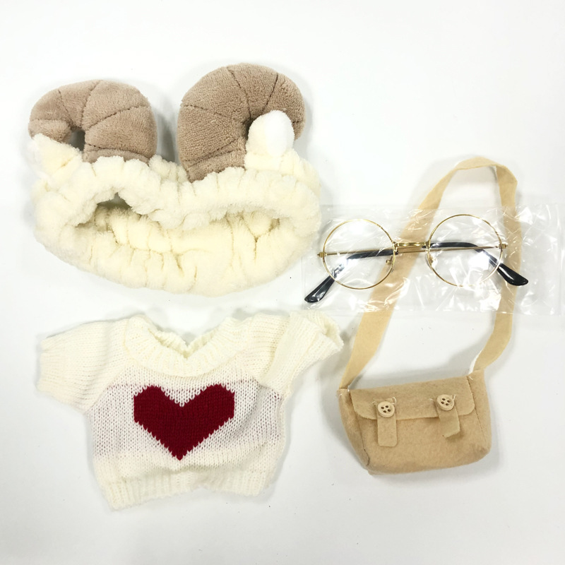 Celebridad en línea de pato ácido hialurónico accesorios de ropa de muñeca ácido hialurónico pato 30cm sombrero gafas accesorios pequeños accesorios de pato amarillo