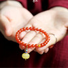 Organic bracelet wax agate, beads suitable for men and women, fashionable jewelry, simple and elegant design