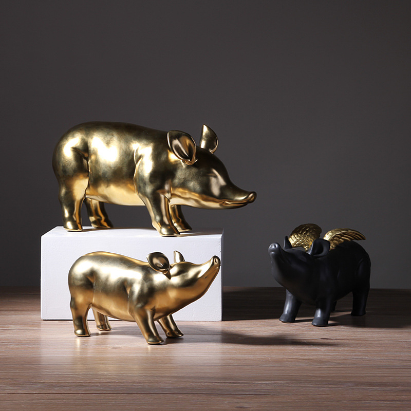 Año Nórdico del cerdo creativo sala de estar decoración americano pasillo TV gabinete vino dormitorio Hotel decoración regalo al por mayor