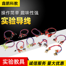 导线物理电学电路导线 40cm鳄鱼头香蕉头u型头空心插头导线