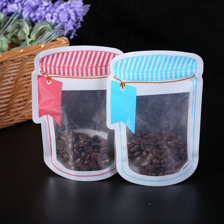 厂家新款梅森瓶自封袋定制密封透明零食收纳袋干果防潮自封密封袋|ms