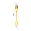 Golden tableware stainless steel, set, 10 pieces, wholesale