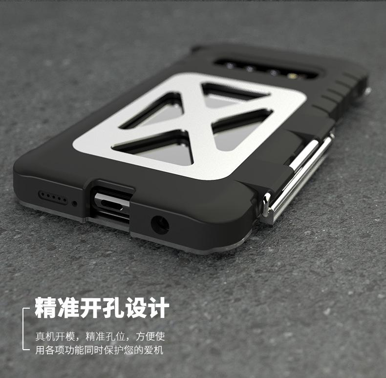 Armor King Iron Man Luxury Shockproof Stainless Steel 360° Rotating Metal Flip Case Cover for Samsung Galaxy S10 Plus & Samsung Galaxy S10