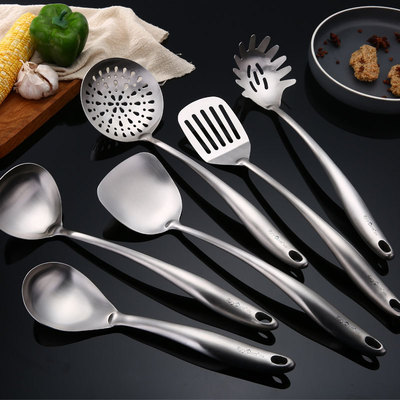 厨具套装 镜面亮光铲勺厨房用品7件套礼品套装304不锈钢厨具批发|ms