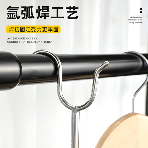 Stainless steel extended clothes fork support clothes fork 7cm solid household balcony clothes picking rod integrated clothes hanging rod factory direct sale
