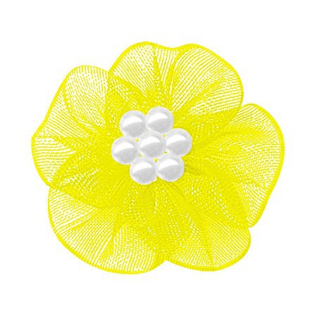 Yao Ming cinta de poliéster DIY pequeña flor ropa interior decoración hecha a mano cinta flor horquilla Decoración Accesorios