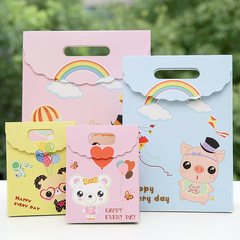 Cute pig cartoon creative gift bag cute handbag children's birthday gift bag paper bag clothing bag