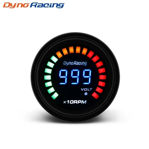 Car modification conversion meter LED Scale + digital display two-in-One racing car special instrument 12v Universal
