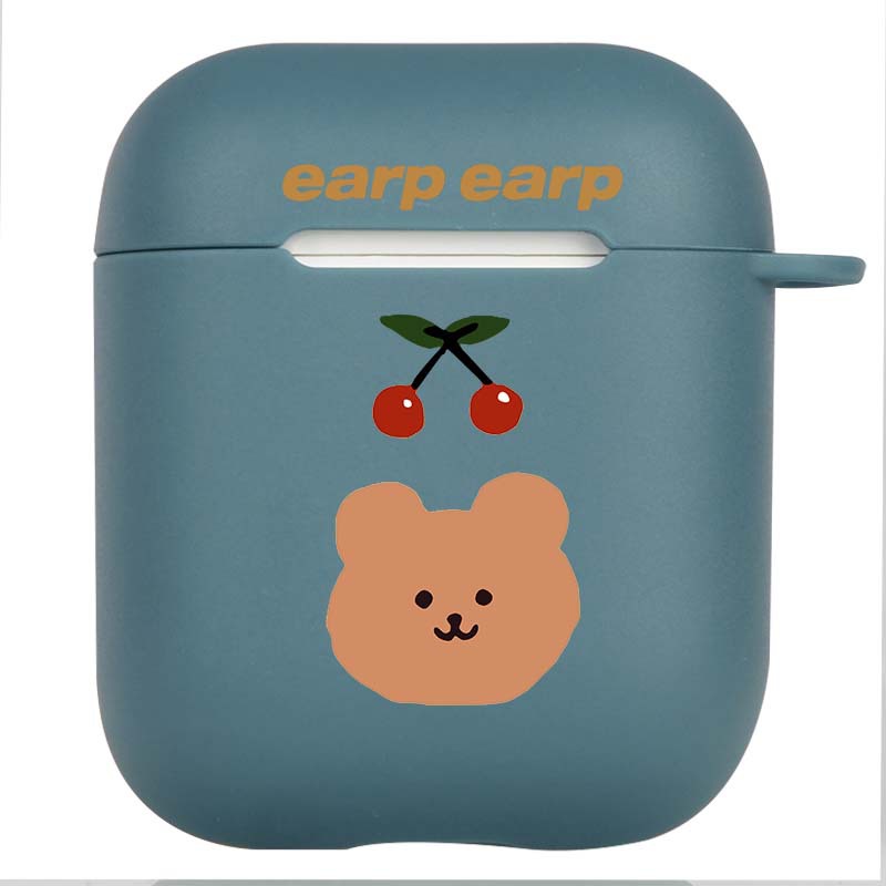 EJ201-蓝色-樱桃小熊  白底