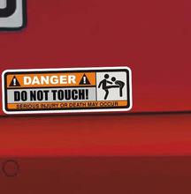 跨境車貼請勿觸摸汽車貼紙 DANGER DO NOT TOUCH反光車貼B028