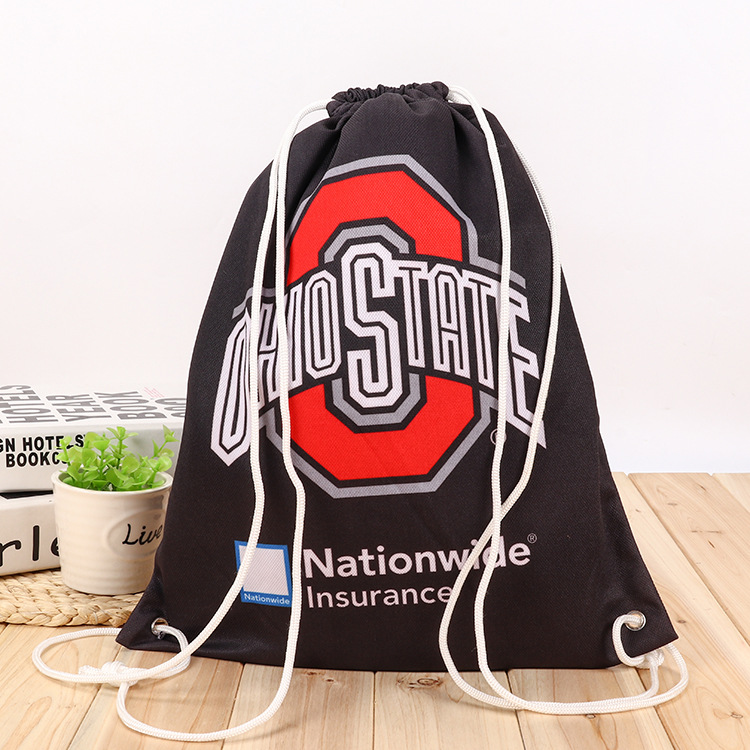 厂家批发食品包装收纳拉绳束口袋 创意广告购物棉布袋定做