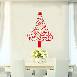 新年圣诞树儿童房卧室客厅背景墙贴纸外贸批发   可移除SD085