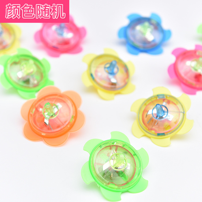 Giroscopio luminoso de plástico para niños giro manual pequeño giroscopio niño rompecabezas puesto mercado nocturno Venta caliente regalos para niños