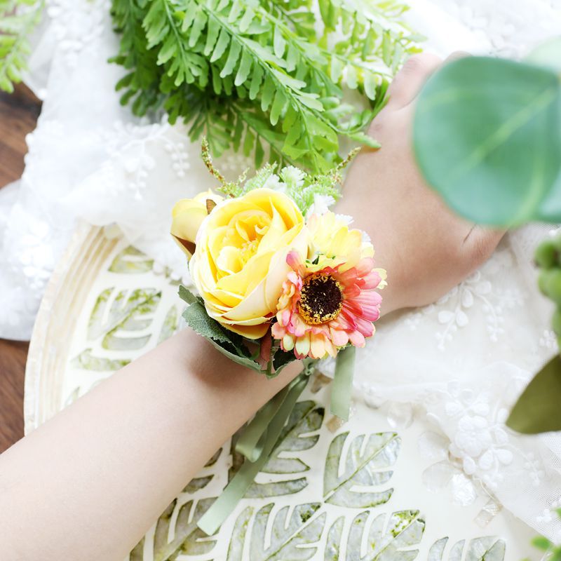 欧式韩式新娘结婚手腕花茶玫新郎伴郎胸花鞋帽服饰包装礼品花饰