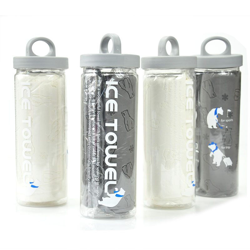 4个小熊灰白毛巾一列错开