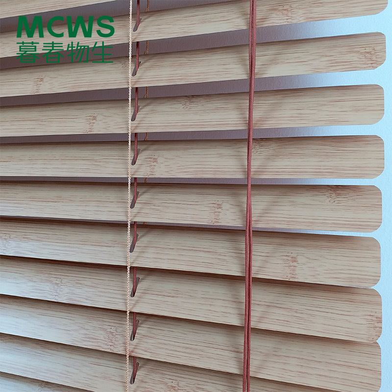 Chinese style Wood aluminium alloy Louver curtain waterproof Shades to work in an office Study bedroom Rolling curtain direct deal