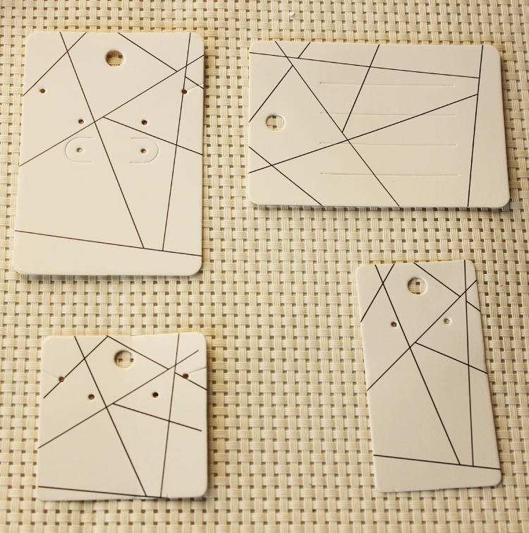 现货耳环项链套卡片包装黑线纸板立体DIY耳环项链发饰卡片 厂家