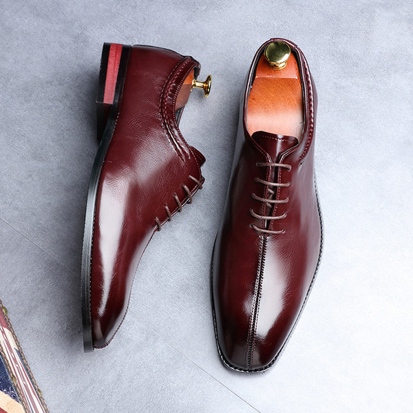 European version men's shoes, small square toe men's leather shoes, foreign trade large-sized shoes, Wenzhou wholesale,