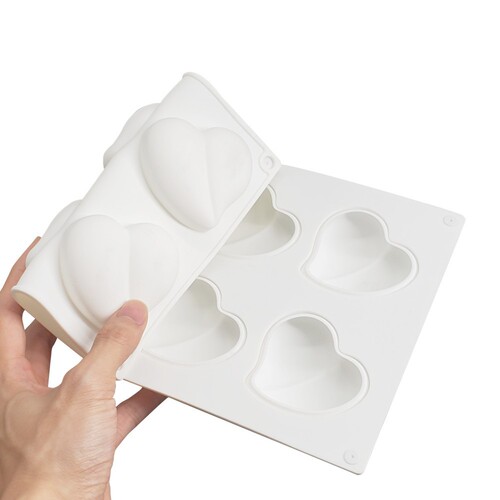 New stainless steel heart-shaped tower ring twisted love French mousse mold 8-connected tower cake mousse ring set baking tools