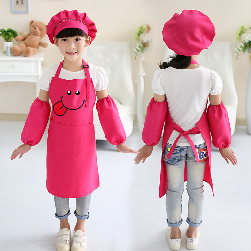 Niños comiendo babero anti-incrustante delantal kindergarten niños y niñas arte pintura sin mangas delantal niños comer ropa