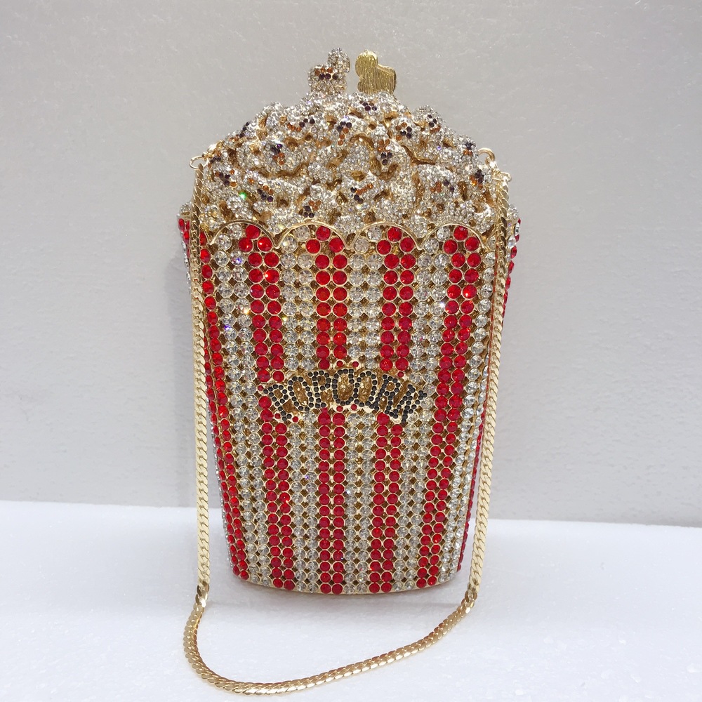 Túi clutch nữ dự tiệc kim cương rỗng phong cách Âu Mỹ — Bảy màu hàng có sẵn, Đỏ Trắng hàng sẵn, Màu đen đặt trước, Màu xanh lam đặt trước chi tiết 20