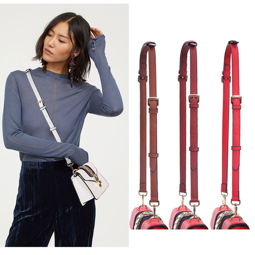 Cross-pattern colorful adjustable thin bag straps one-shoulder cross-body dual-purpose women's bag accessories shoulder straps fashionable and versatile