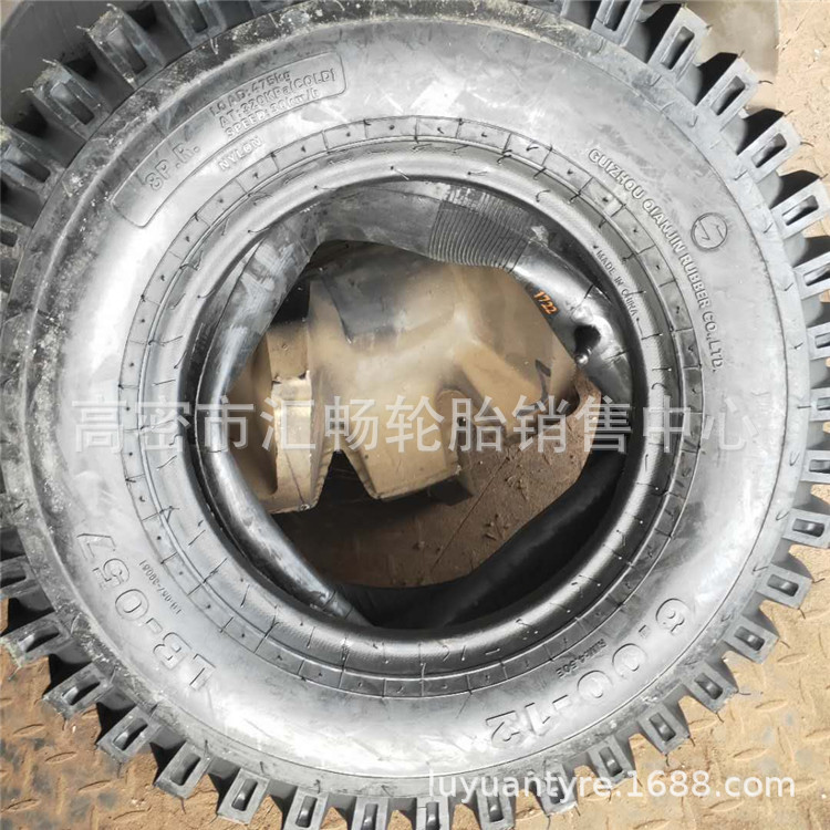 6.00-12 矿山花纹 羊角花纹 拖拉机前轮轮胎
