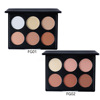Powder for contouring, makeup primer, highlighter, eye shadow, foundation, 6 colors, silhouette correction