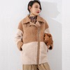 Haining 2020 Autumn and winter leather and fur new pattern Diagonal zipper grain Cashmere coat Sherpa Fur one loose coat