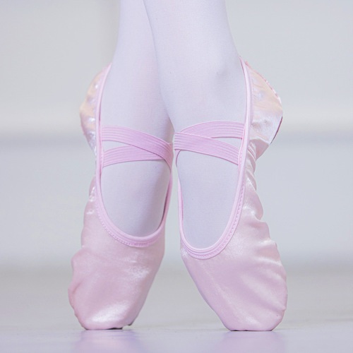 Satin silk ballet shoes cat claw form athletic shoes Ballet gymnastics practice modern dance shoes for women girls soft bottom yoga adults