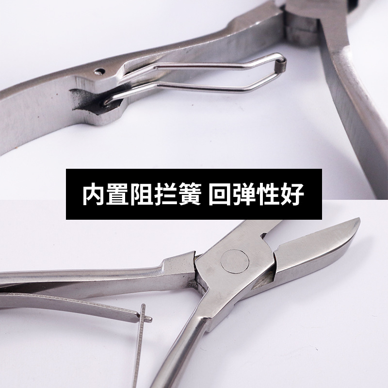 Cerdo de acero inoxidable codo recto alicates de corte de diente de lechón alicates de corte de diente de cerdo cría de ganado cerdo