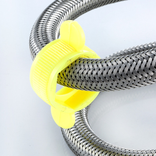 304 stainless steel hose 4-point hot and cold water inlet and outlet high-pressure hose toilet faucet double-head water inlet connection hose