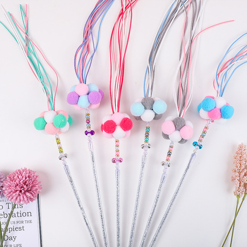 New Fairy Cat Funny Stick, Bite-resistant Long Rod Cat Supplies, Interactive Cat Toys, Self-Happy Cat Training Artifact Magic Wand