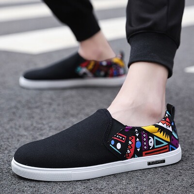 Old Beijing Cloth shoes man Korean Edition Trend Men's Shoes summer Trendy shoes Teenagers Versatile Flax leisure time canvas shoe