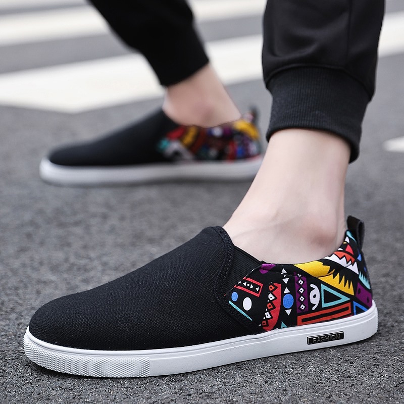 Old Beijing Cloth shoes man Korean Edition Trend Men's Shoes summer Trendy shoes Teenagers Versatile Flax leisure time canvas shoe